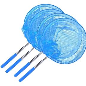 4pcs MAGIKON 8-Inch Diameter Retractable Bug Net,Little Fish Butterfly catching Net Colorful