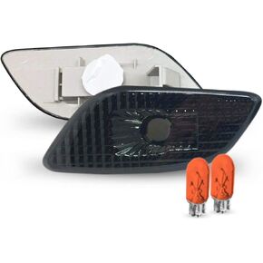 Smoke Front Bumper Side Marker Light Set - Amber Signal Light Side Marker Indicators - Reflectors compatible with 2002-2003 Subaru Impreza TS RS WRX STI