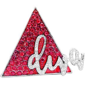 Sparking Red Diamond Inlady DELTA Diva Pin Brooch Women Siterhood Group Gifts Soror Party Beautiful Gifts Jewelry