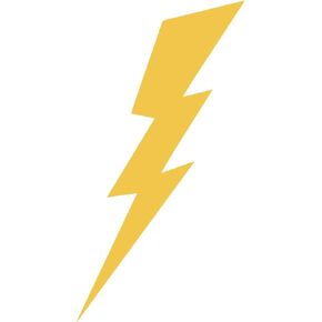 Lightning Bolt Sticker Vinyl Decal Notebook Car Window Laptop 4"X 8" (Yellow)
