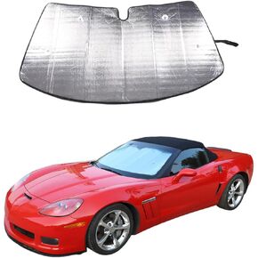 Car Windshield Sunshade, Car Sun Shade Full Rear Window Shades for Chevrolet Corvette C6 2005-2013, UV Rays Sun Visor Protector (Front Window-1PC)