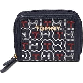 Tommy Hilfiger Womens Jocelyn II Small Zip Around Wallet Navy/Red/Arhite X-Small