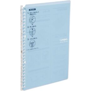 Kokuyo Campus Smart Ring Binder, Up to 25 Sheets, B5, 26 Holes (Light Blue)