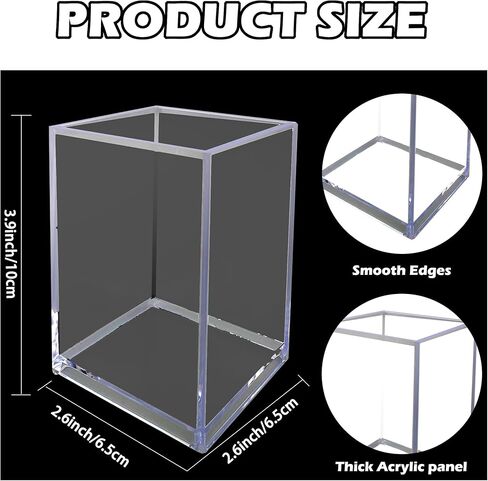 24 حزمة منظم قلم رصاص سطح المكتب حامل قلم رصاص أكريليك شفاف حامل قلم حامل فرشاة ماكياج حامل قلم رصاص أكريليك كوب قرطاسية منظم مكتب ملحق لمستلزمات المنزل والمدرسة المكتبية in Kuwait