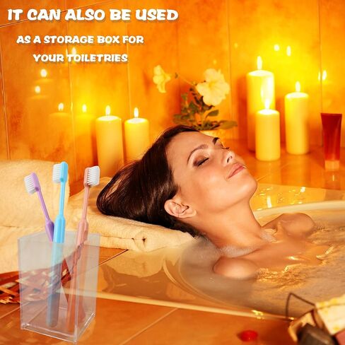 24 حزمة منظم قلم رصاص سطح المكتب حامل قلم رصاص أكريليك شفاف حامل قلم حامل فرشاة ماكياج حامل قلم رصاص أكريليك كوب قرطاسية منظم مكتب ملحق لمستلزمات المنزل والمدرسة المكتبية in Kuwait