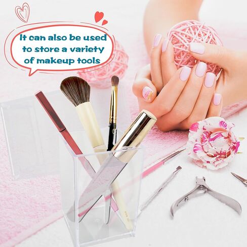 24 حزمة منظم قلم رصاص سطح المكتب حامل قلم رصاص أكريليك شفاف حامل قلم حامل فرشاة ماكياج حامل قلم رصاص أكريليك كوب قرطاسية منظم مكتب ملحق لمستلزمات المنزل والمدرسة المكتبية in Kuwait