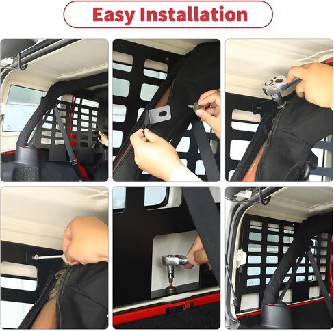لوحات MOLLE للنافذة الخلفية الصلبة من Linskip متوافقة مع 1997-2006 Jeep Wrangler TJ، رفوف تخزين جانبية لسيارة Jeep TJ 2Door، منظم أدوات حامل البضائع لملحقات Jeep TJ (زوج، أسود) in Saudi Arabia