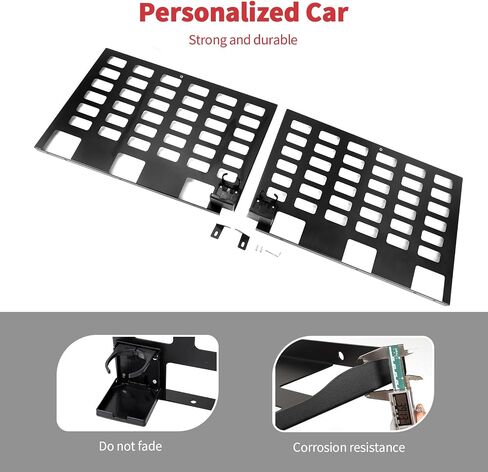 لوحات MOLLE للنافذة الخلفية الصلبة من Linskip متوافقة مع 1997-2006 Jeep Wrangler TJ، رفوف تخزين جانبية لسيارة Jeep TJ 2Door، منظم أدوات حامل البضائع لملحقات Jeep TJ (زوج، أسود) in Saudi Arabia