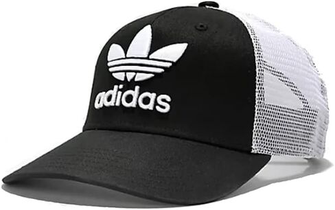 قبعة سائق الشاحنة Precurve Snapback من adidas Originals، أسود/أبيض in Saudi Arabia