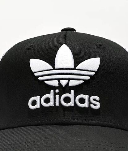 قبعة سائق الشاحنة Precurve Snapback من adidas Originals، أسود/أبيض in Saudi Arabia