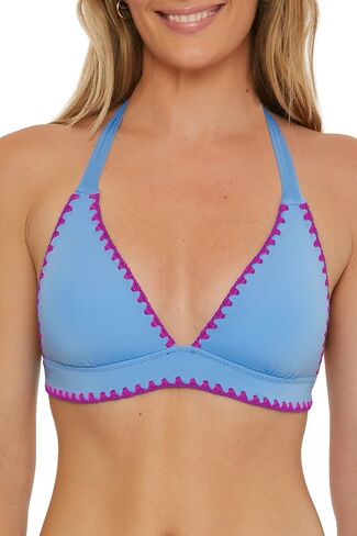Lucky Women's Standard Marbella Halter Bikini Top, Adjustable, Tie Back, Swimwear Separates in Saudi Arabia