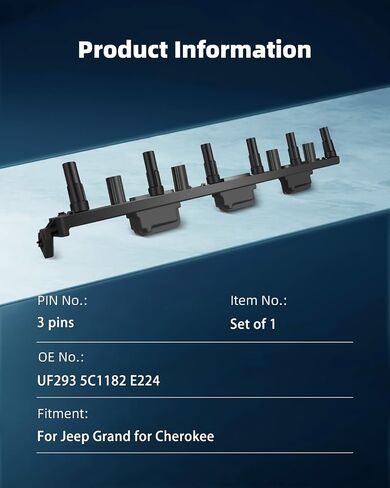 ECCPP Portable Spare Car Ignition Coils Compatible for Jeep Grand for Cherokee 1999 Replacement for UF293 C1230 for Travel, Transportation and Repair (Pack of 1) in Saudi Arabia