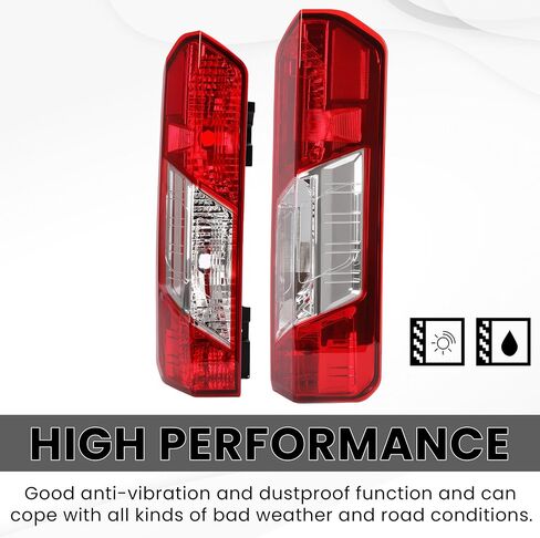 HECASA LH Tail Light Assembly Compatible with 2015-2022 Ford Transit 150 250 350 350HD Replacement for CK4Z-13405-G FO2800242C Rear Taillights Tail Lamp Red Lens+Clear Lens Driver Side in Saudi Arabia