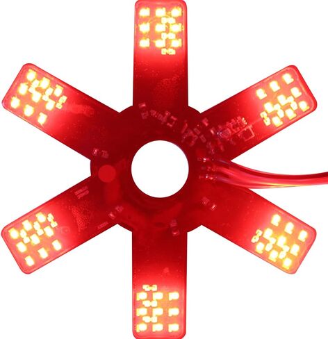 2PCS Air Cleaner LED Light 7.8" Dual Function 54 LEDs Truck Decorative Hex Style Air Filter Lamp for Peterbilt, Kenworth, Trailers, RVs', Campers Support IP67 12-30V Sold Individually(Red) in Kuwait