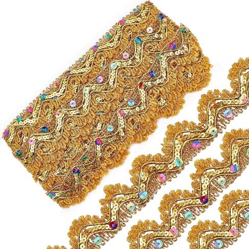 gorgecraft 9.3yd 1.3 بوصة الترتر المعدني مطرز الدانتيل تقليم الذهب الأخضر بريق البندقية حافة الزركشة شبكة مطرزة نسج هامش مزينة الأعرج تقليم تول زين لخياطة الحرف الزفاف الزفاف in Saudi Arabia