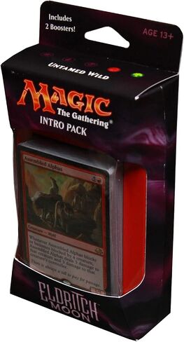 Magic the Gathering: MTG Eldritch Moon: حزمة مقدمة/مجموعة السمات: Untamed Wild (تتضمن حزمتين معززتين وعرضًا ترويجيًا نادرًا للفن البديل) أحمر/أخضر - ألفا مجمعة in Saudi Arabia