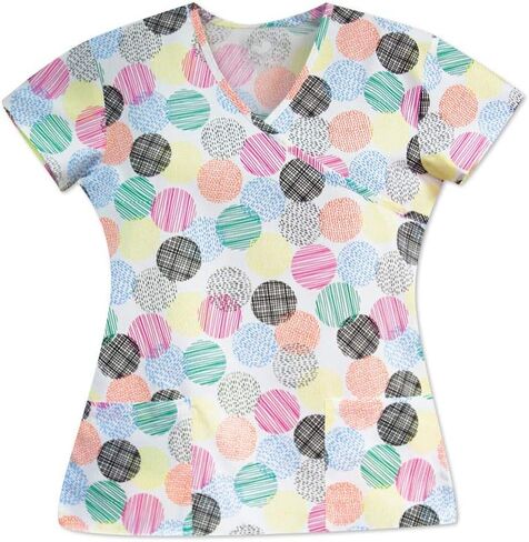 Women's Christmas Print Scrub Tops in Saudi Arabia