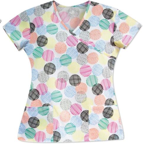 Women's Christmas Print Scrub Tops in Saudi Arabia