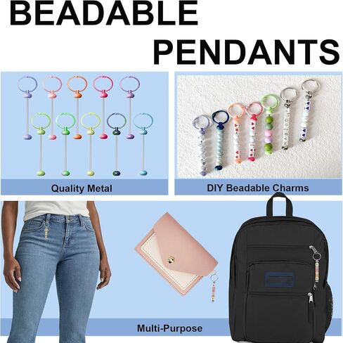 Beadable Keychain Bars Beaded Keychains Bars for Beads Creative Cute Keychain for Woman Man in Saudi Arabia