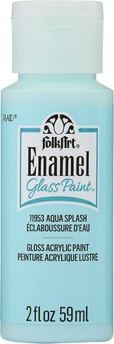 FolkArt Enamel Acrylic Craft Paint, Aqua Splash 2 fl oz Premium Matte Finish Paint, Perfect For Easy To Apply DIY Arts And Crafts, 11953 in Saudi Arabia
