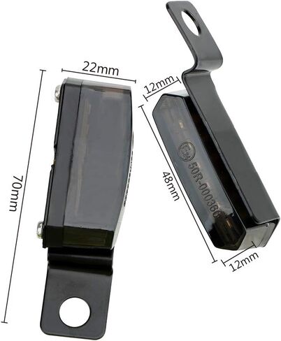 ANKIA 2PCS 12V Universal Motorcycle Mini Flowing LED Turn Signal Indicator Blinker Light Brake Clutch Lever Flasher For Harley Honda Suzuki Kawasaki Yamaha Cafe Racer Cruiser ATV Motocr (Black) in Kuwait