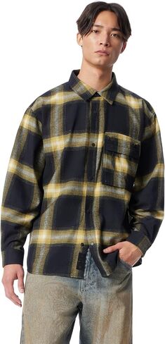 Men's Stargaze Long Sleeve Snap Front Oversized Shirt with Hidden Back Vent Standard in Kuwait