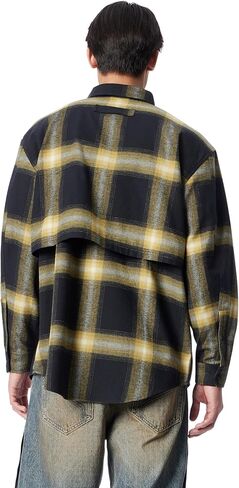 Men's Stargaze Long Sleeve Snap Front Oversized Shirt with Hidden Back Vent Standard in Kuwait
