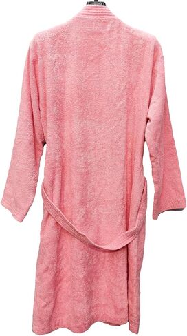 Organix Unisex Lightweight Bathrobe for Men & Women, 100% Ringspun Cotton, Kimono Collar, Mid-Length Bathrobe, High Absorbent Bathrobe for Shower, Spa - Pink (One Size) in Saudi Arabia