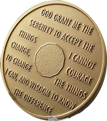31 Year AA Medallion Premium Bronze Sobriety Chip Serenity Prayer Back in Saudi Arabia