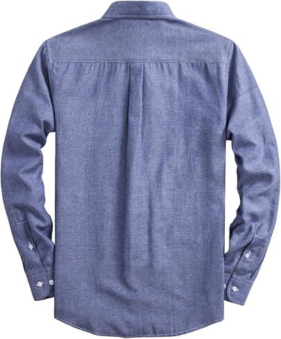 DELCARINO Mens Oxford Shirts Long Sleeve Slim Fit Lightweight Casual Button Down Shirts with Pocket in Saudi Arabia