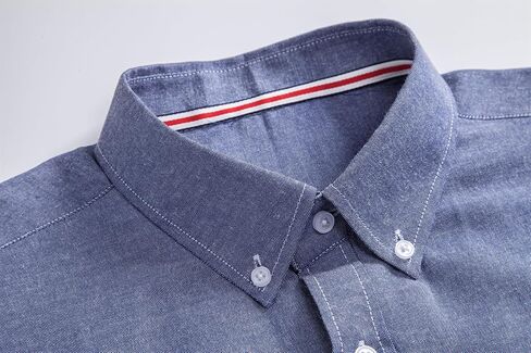 DELCARINO Mens Oxford Shirts Long Sleeve Slim Fit Lightweight Casual Button Down Shirts with Pocket in Saudi Arabia
