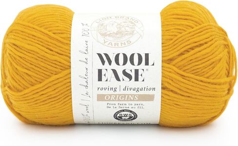 خيوط غزل الصوف ذات العلامة التجارية Lion-Ease Roving Origins، عبوة واحدة، Goldenrod in Saudi Arabia