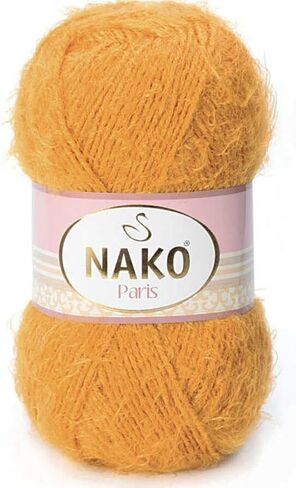 Generic مجموعة خيوط Nako Paris مكونة من كرتين، إجمالي 536 ياردة غزل تركي رقيق ناعم، غزل وشاح قبعة الشال، خيط كروشيه وحياكة، غزل كارديجان، غزل بلوفر (208-أبيض) in Kuwait