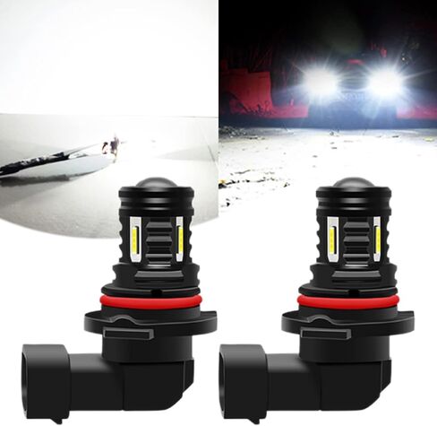 قطعتان من مصابيح الضباب LED H7، 6500 كيلو زينون أبيض فائق السطوع عالي الطاقة 80 وات CSP1860، مقاومة للماء IP68، سهلة التركيب والتشغيل متوافقة مع معظم موديلات السيارات in Saudi Arabia