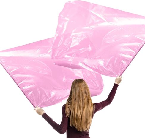 2pcs Worship Flags, 51x45 Inch Shiny Praise Dance Flags with Scalable Rods Silk Like Rectangle Worship Angel Wing Flags Banners for Dance Church Stage Performance Ministry (Transparent Pink) in Saudi Arabia