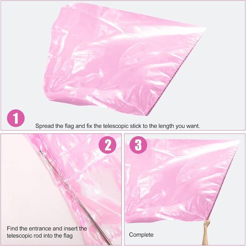 2pcs Worship Flags, 51x45 Inch Shiny Praise Dance Flags with Scalable Rods Silk Like Rectangle Worship Angel Wing Flags Banners for Dance Church Stage Performance Ministry (Transparent Pink) in Saudi Arabia
