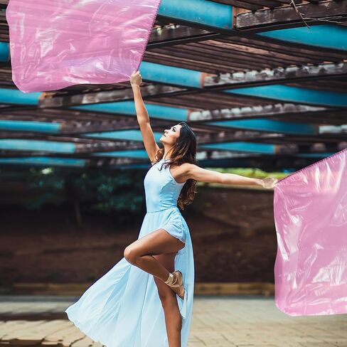 2pcs Worship Flags, 51x45 Inch Shiny Praise Dance Flags with Scalable Rods Silk Like Rectangle Worship Angel Wing Flags Banners for Dance Church Stage Performance Ministry (Transparent Pink) in Saudi Arabia