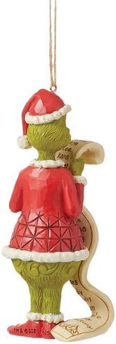 Enesco Dr. Seuss Grinch by Jim Shore Santa Grinch Holding the Naughty List Dated 2024 Hanging Ornament, Hand Crafted, Hand Painted Collectible Christmas Tree Ornaments Decor Gift, 5.1 Inch, Multicolor in Saudi Arabia