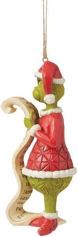 Enesco Dr. Seuss Grinch by Jim Shore Santa Grinch Holding the Naughty List Dated 2024 Hanging Ornament, Hand Crafted, Hand Painted Collectible Christmas Tree Ornaments Decor Gift, 5.1 Inch, Multicolor in Saudi Arabia