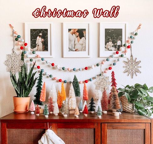 Wooden Snowflakes Christmas Ornaments 16Pcs Tree Hanging Decorations Rustic Wood Crafts in Saudi Arabia