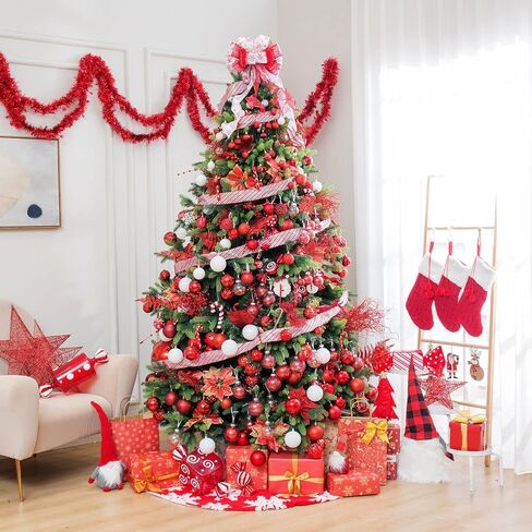 SY CRAFT 86 Pieces of Assorted Shatterproof Christmas Ball Snowflake Ornaments Seasonal Decorative Hanging Ornament Set with Hand-held Gift Package for Xmas Tree Decorations (86PCS, Champaign Gold) in Saudi Arabia