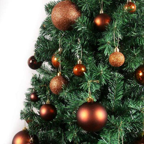 كرات برونزية كبيرة لعيد الميلاد مقاس 4.0 بوصة - زينة شجرة عيد الميلاد، كرات معلقة مضادة للكسر لأعياد الميلاد والهالوين وديكورات الزفاف مجموعة من 4 قطع in Kuwait