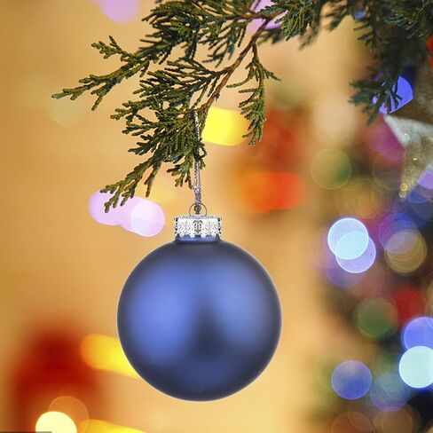 Suixing Christmas Glass Balls Multi Colors Included with Loop Set Festival Home Party Decors Xmas Tree Hanging Pendant 14PC 2.2In Dark Green in Kuwait