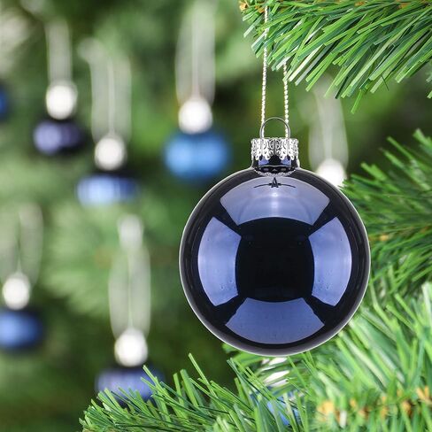 Suixing Christmas Glass Balls Multi Colors Included with Loop Set Festival Home Party Decors Xmas Tree Hanging Pendant 14PC 2.2In Dark Green in Kuwait