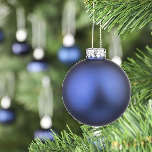Suixing Christmas Glass Balls Multi Colors Included with Loop Set Festival Home Party Decors Xmas Tree Hanging Pendant 14PC 2.2In Dark Green in Kuwait