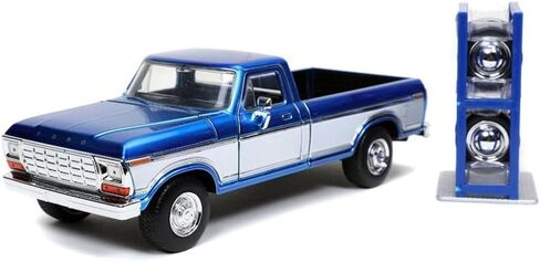 Jada Toys Just Trucks 1:24 1970 Ford F-150 with Rack Die-cast Car Candy Blue, Toys for Kids and Adults in Saudi Arabia