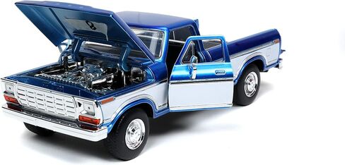 Jada Toys Just Trucks 1:24 1970 Ford F-150 with Rack Die-cast Car Candy Blue, Toys for Kids and Adults in Saudi Arabia