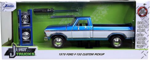 Jada Toys Just Trucks 1:24 1970 Ford F-150 with Rack Die-cast Car Candy Blue, Toys for Kids and Adults in Saudi Arabia