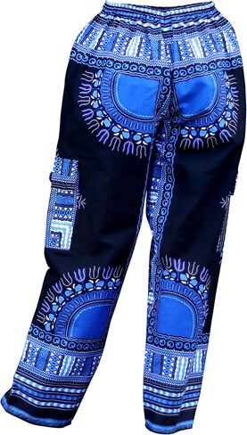 DA'IKI Loose and Casual Cotton African Dashiki Pants Cargo Khakis Ankara Art in Kuwait