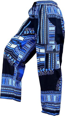 DA'IKI Loose and Casual Cotton African Dashiki Pants Cargo Khakis Ankara Art in Kuwait
